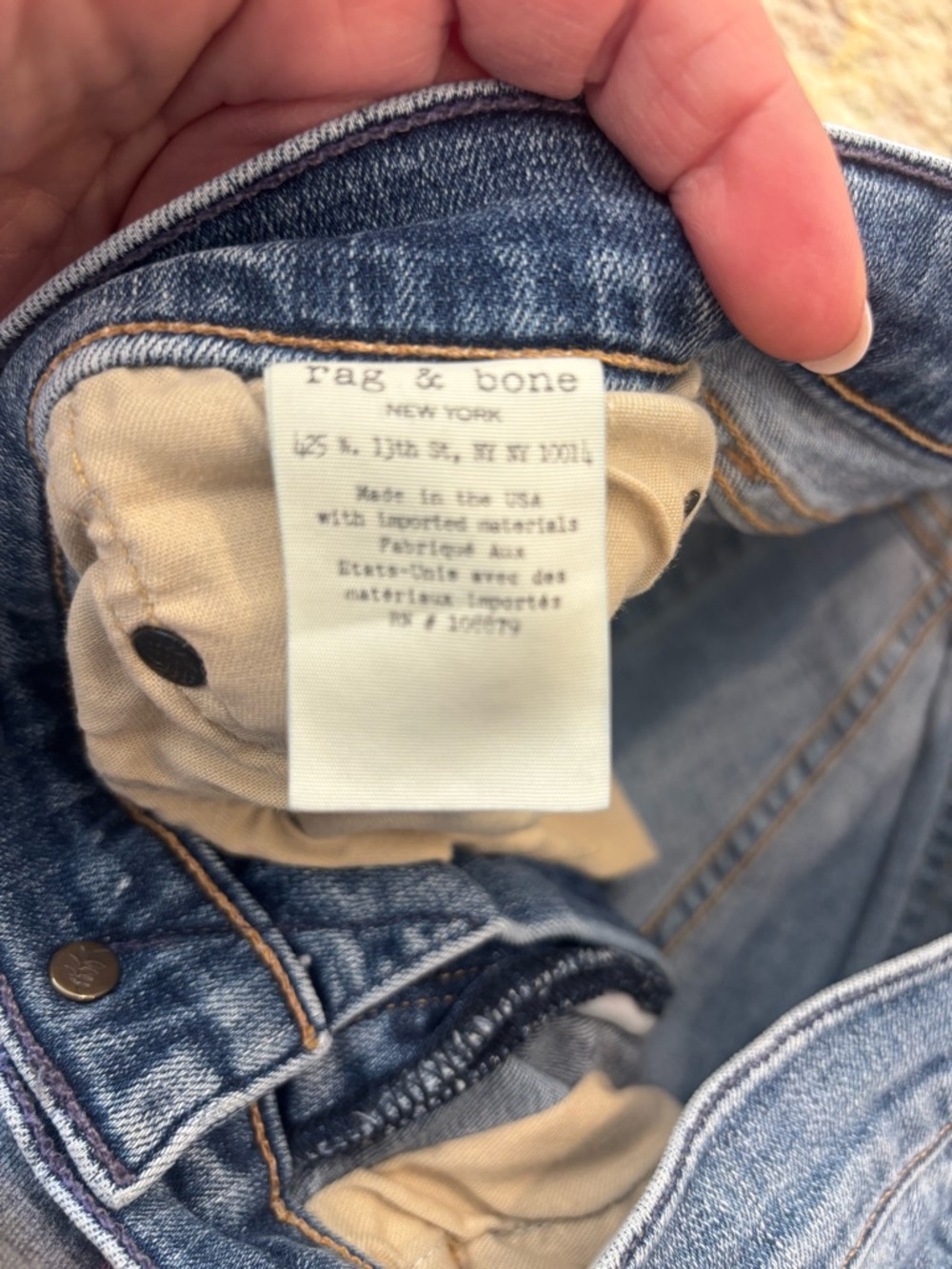 Rag & Bone Slim Fit 1 Sz 34 jeans - Picture 9 of 11